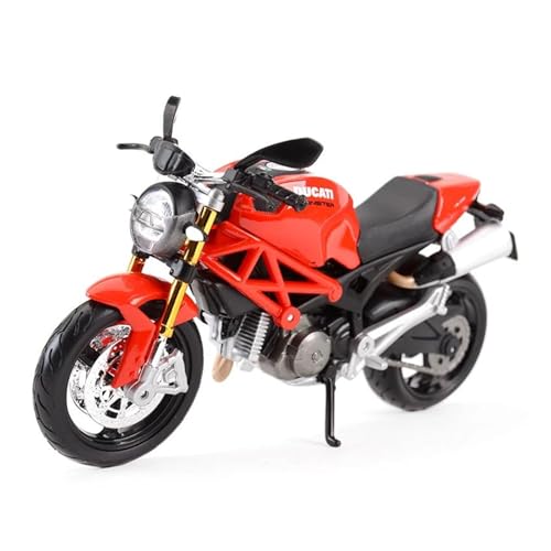 SYYANFEI Mini Alloy Motorrad Model 1:12 für Ducati Monster 696 rote Druckgussfahrzeuge Sammlerstücke Hobbys Motorradmodell, Spielzeug Druckguss-Nachbildung(Rot) von SYYANFEI