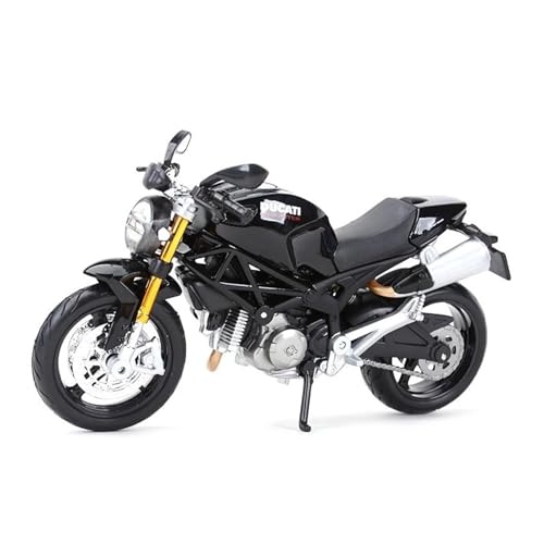 SYYANFEI Mini Alloy Motorrad Model 1:12 für Ducati Monster 696 rote Druckgussfahrzeuge Sammlerstücke Hobbys Motorradmodell, Spielzeug Druckguss-Nachbildung(Schwarz) von SYYANFEI