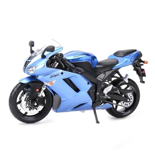 SYYANFEI Mini Alloy Motorrad Model 1:12 für Kawasaki Ninja ZX-6R, Blaue Druckgussfahrzeuge, Sammlerstücke, Hobbys, Motorradmodell, Spielzeug Druckguss-Nachbildung(Blau) von SYYANFEI