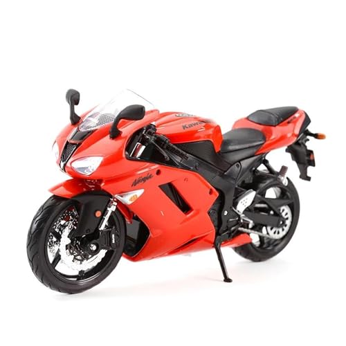 SYYANFEI Mini Alloy Motorrad Model 1:12 für Kawasaki Ninja ZX-6R, Blaue Druckgussfahrzeuge, Sammlerstücke, Hobbys, Motorradmodell, Spielzeug Druckguss-Nachbildung(Rot) von SYYANFEI