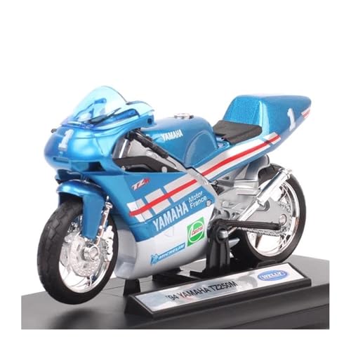 SYYANFEI Mini Alloy Motorrad Model 1:18 Für Den Maßstab 1994 Yamaha TZ250M Blue Racing#1 Modelldruckguss-Fahrzeugrepliken Druckguss-Nachbildung von SYYANFEI