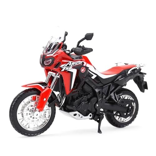 SYYANFEI Mini Alloy Motorrad Model 1:18 Für Honda Africa Twin DCT Druckgussfahrzeuge Sammlerstücke Hobbys Motorradmodell Spielzeug Druckguss-Nachbildung(Rot) von SYYANFEI