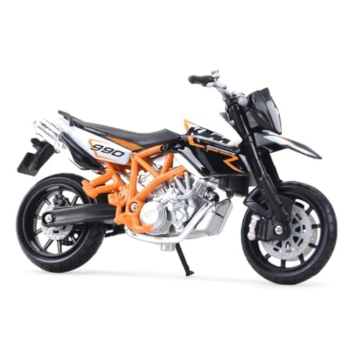 SYYANFEI Mini Alloy Motorrad Model 1:18 für KTM 990 Supermoto R, statische Druckgussfahrzeuge, Motorrad-Modellspielzeug für Sammeln Druckguss-Nachbildung von SYYANFEI