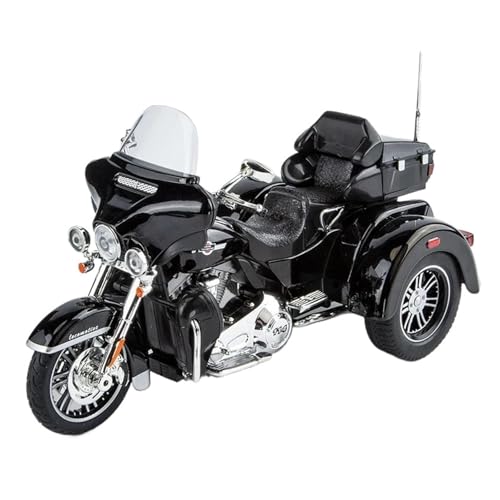 SYYANFEI Mini Alloy Motorrad Model 1:9 Für CVO Tri Alloy Dreirädriges Cruise Touring-Druckguss- Und Straßenfreizeitmotorradmodell, Kinderspielzeug Druckguss-Nachbildung(Schwarz) von SYYANFEI