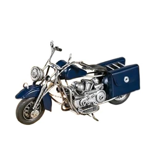 SYYANFEI Mini Alloy Motorrad Model Für Antike Metallmotorräder Europäische Ornamente Wohnzimmermöbel Weinschrankdekorationen Kreatives Kunsthandwerk Druckguss-Nachbildung(Blau) von SYYANFEI