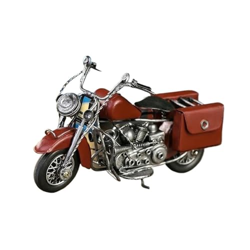 SYYANFEI Mini Alloy Motorrad Model Für Antike Metallmotorräder Europäische Ornamente Wohnzimmermöbel Weinschrankdekorationen Kreatives Kunsthandwerk Druckguss-Nachbildung(Rot) von SYYANFEI