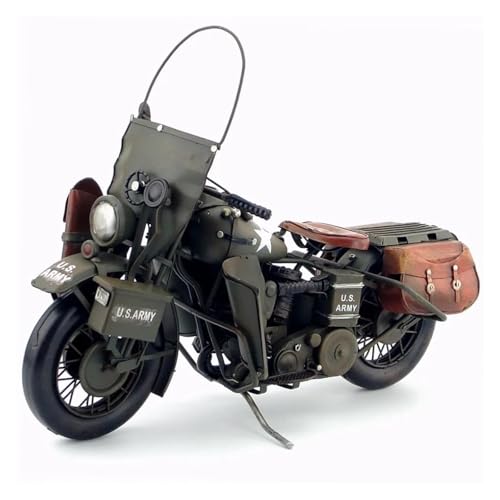 SYYANFEI Mini Alloy Motorrad Model Für Antikes Klassisches Militärmotorradmodell, Retro-Vintage-Schmiedemetallhandwerk, Heimdekoration Oder Geschenk Druckguss-Nachbildung von SYYANFEI