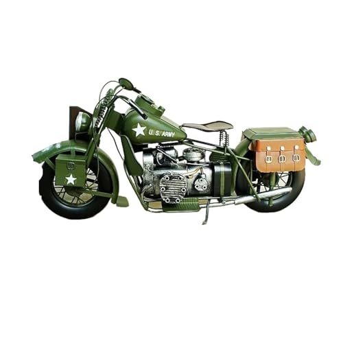 SYYANFEI Mini Alloy Motorrad Model Für Großes Retro-Motorradmodell, Grünes Statisches Metall-Motorradmodell Heimdekoration Sammlerstücke Geschenk Druckguss-Nachbildung von SYYANFEI