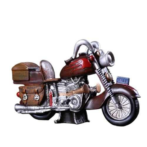 SYYANFEI Mini Alloy Motorrad Model Für Retro Nostalgie Motorrad Zuhause Wohnzimmer TV Schrank Bar Shop Motor Dreirad Dekor Cross Country Design Druckguss-Nachbildung(Rot) von SYYANFEI