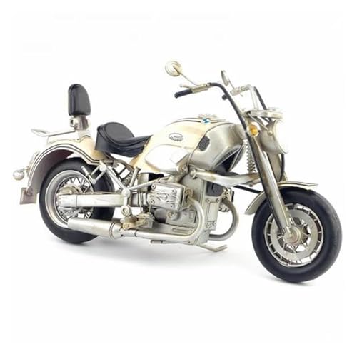 SYYANFEI Mini Alloy Motorrad Model Für Vintage-Dekoration Aus Schmiedeeisen Antikes Kunsthandwerk Motorrad-Lokomotive Indische Bar-Café-Dekoration Druckguss-Nachbildung(Weiß) von SYYANFEI