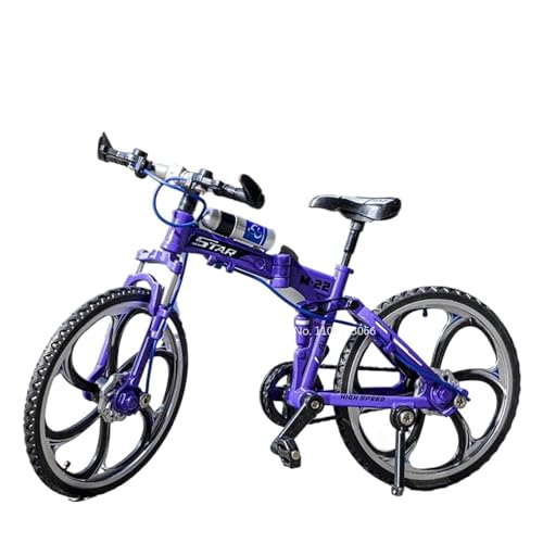 SYYANFEI Mini-Mountainbikespielzeug 1/8 für Klappfahrräder Legierung Mountainbike-Räder drehbar Radfahren Rennräder Kindergeschenke JungenMädchengeschenkdekoration(Blau) von SYYANFEI