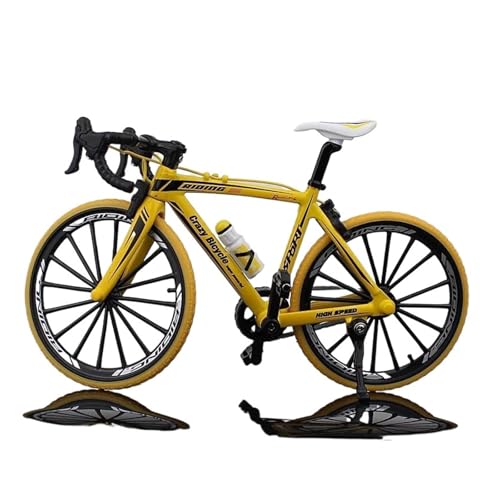 SYYANFEI Mini-Mountainbikespielzeug 1:10 Für Legierung Fahrrad Modell Simulation Fahrrad Kurve Straße Mini Racing Spielzeug Erwachsene Sammlung Geschenke JungenMädchengeschenkdekoration(Yellow) von SYYANFEI