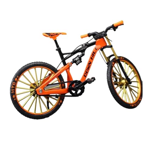 SYYANFEI Mini-Mountainbikespielzeug 1:10 für Mini Finger Mountain Legierung Diecast Modell Metall Bike Racing Bend Road Simulation Sammlung Spielzeug Kinder JungenMädchengeschenkdekoration(Orange) von SYYANFEI