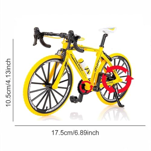 SYYANFEI Mini-Mountainbikespielzeug 1:10 für Mini Modell Finger Legierung Fahrrad Diecast ountain Off-Road Bike Gelb Bike Bend Simulation Sammlung Spielzeug Jungen JungenMädchengeschenkdekoration von SYYANFEI