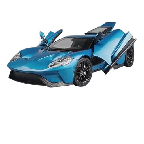 SYYANFEI Mini-Mountainbikespielzeug 1:24 Für Ford GT 2017 Supercar Legierung Druckguss CarModel Miniatur Modell Auto Spielzeug Sammlung Dekoration JungenMädchengeschenkdekoration(Blau) von SYYANFEI