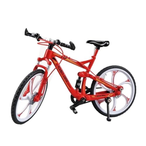 SYYANFEI Mini-Mountainbikespielzeug 1:8 Für Legierungs-Fahrradmodell Stoßgedämpftes Mountainbike Metalljunge Kinderspielzeug-Fahrrad Sammlerstücke JungenMädchengeschenkdekoration(Rot) von SYYANFEI