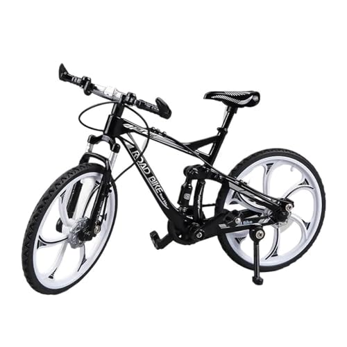 SYYANFEI Mini-Mountainbikespielzeug 1:8 Für Legierungs-Fahrradmodell Stoßgedämpftes Mountainbike Metalljunge Kinderspielzeug-Fahrrad Sammlerstücke JungenMädchengeschenkdekoration(Schwarz) von SYYANFEI