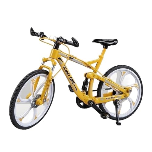 SYYANFEI Mini-Mountainbikespielzeug 1:8 Für Legierungs-Fahrradmodell Stoßgedämpftes Mountainbike Metalljunge Kinderspielzeug-Fahrrad Sammlerstücke JungenMädchengeschenkdekoration(Yellow) von SYYANFEI