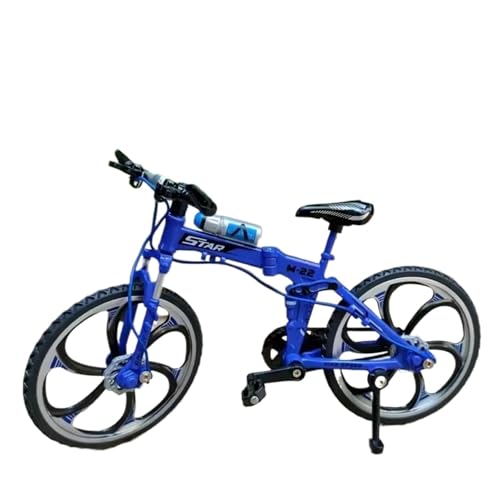 SYYANFEI Mini-Mountainbikespielzeug 1:8 für Mini Modell Legierung Boby Fahrrad Diecast Faltbare Tragbare Berg Simulation Sammlung Geschenke Spielzeug Jungen JungenMädchengeschenkdekoration(Blau) von SYYANFEI