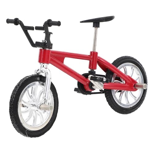 SYYANFEI Mini-Mountainbikespielzeug Für simuliertes Mini-Fahrrad Miniatur-Miniatur-Fahrrad aus Legierung, Mikro-Szenen-Dekoration Puppenhaus-Ornament JungenMädchengeschenkdekoration(Rot) von SYYANFEI