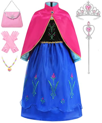 SYoimy Prinzessin Dress Up Kostüm für Mädchen Prinzessin Kostüm Halloween Cosplay Geburtstag Party Dress Up mit Zubehör von SYoimy