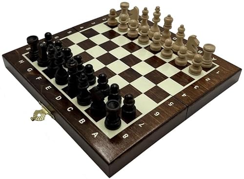 SZACHY-SZAFRANIEC - Schachspiel - Magnetische Schachbrett-Taschen-Schach - Klappbares Schachbrett | 20x20 cm | & 32 Schachfiguren - Chess Set von SZACHY-SZAFRANIEC