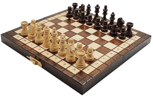 SZACHY-SZAFRANIEC - Schachspiel – Schach Roman Classic – faltbares Schachbrett | 60 x 60 cm | aus Holz und 32 Schachfiguren - Chess Set von SZACHY-SZAFRANIEC