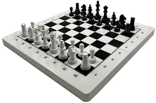 SZACHY-SZAFRANIEC - Schachspiel - Staunton Turnier No.4 Schwarz-Weiß - Faltbares Schachbrett | 38 x 38 cm | aus Holz und 32 Schachfiguren Staunton 4 - Chess Set von SZACHY-SZAFRANIEC