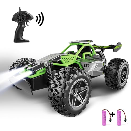 SZJJX Ferngesteuertes Auto ab 3 4 5 6 7 8+ Jahre,2.4Ghz RC Auto Spielzeug mit LED Blinken,Alloy Gehäuse,15+KM/H Rennauto Ferngesteuert,2WD RC Car Crawler Geschenke für Junge Mädchen Kinder,Grau von SZJJX