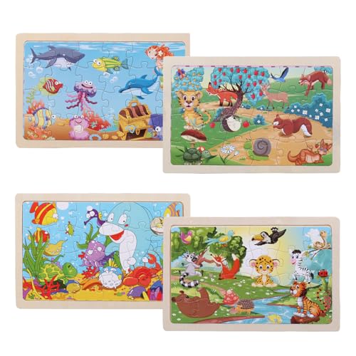 SZSMW 4 Kinderpuzzle Ab 2 Jahre - Holzpuzzle Kinder - Puzzle Kinder Ab 3 Kinder An Geburtstagen, Feiertagen, Thanksgiving, Ostern Oder Anderen Besonderen AnläSsen von SZSMW