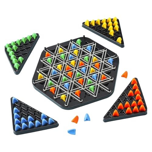 SZSMW Triggle - Triggle Spiel Gummibänder - Spiel mit Gummibändern Dreieck, EIN Spielzeug, Das für Interaktive Denkübungen in Familien Mit 2-4 Personen Geeignet ist von SZSMW