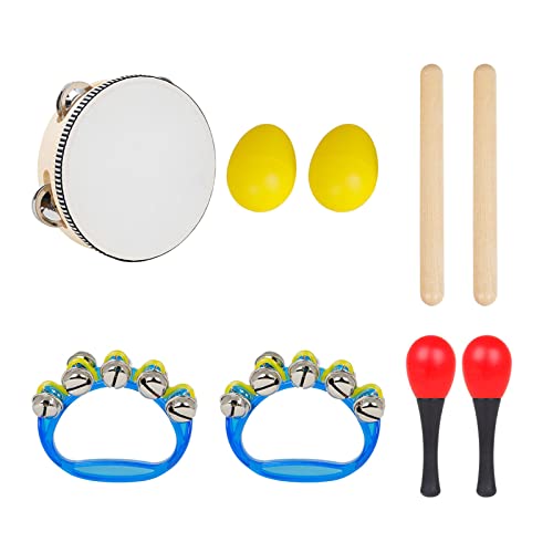 SZYDD Holz-Percussion-Instrumente, Vorschule, Lernset, Weihnachten, Geburtstag, Geschenk-Sets für Kleinkinder, Kinder, 5 Stück von SZYDD