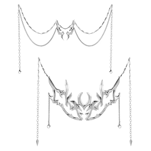 SZYDD Stromlinienförmige 3D-Form Gesicht Zubehör Mechanische halbe Gesichtskette Einstellbare Metall Cosplay Zubehör Messing Textur Geeignet für Partys und Veranstaltungen von SZYDD