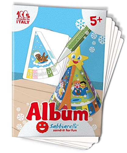 Sabbiarelli Sand-it For Fun - Album 3D Adventskalender: der Adventskalender, zum bemalen mit Sand und zusammenzufügen, 5 vorgeklebte Papier. Kinder Jahre 5+ von Sabbiarelli