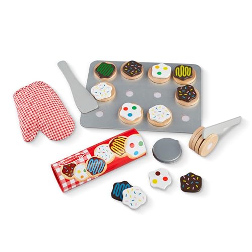 Melissa & Doug Wooden Cookie Set , Pretend Play , Play Food Toy for Kids , 3+ , Gift for Boy or Girl, Merhfarbig von Melissa & Doug