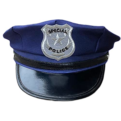 Saddgo Cosplay-Cop-Hut für Kinder und Erwachsene, Party-Cosplay-Kostüm, Requisiten, achteckiger Polizistenhut für Damen, Marineblau von Saddgo
