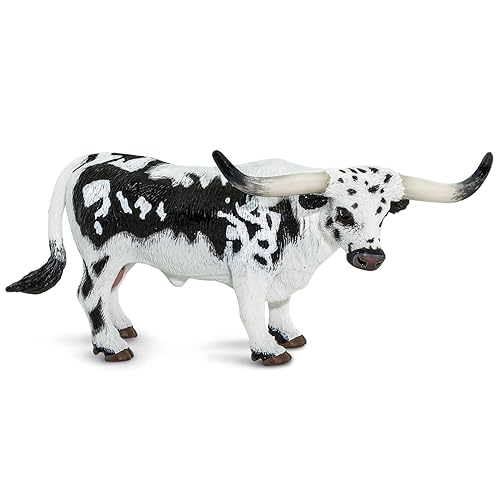 Safari Texas Longhorn-Bulle 13,9 cm | Nutztiere | Ungiftig und BPA-frei | Ungiftig und BPA-frei | Für Kinder ab 3 Jahren geeignet Ltd von Safari