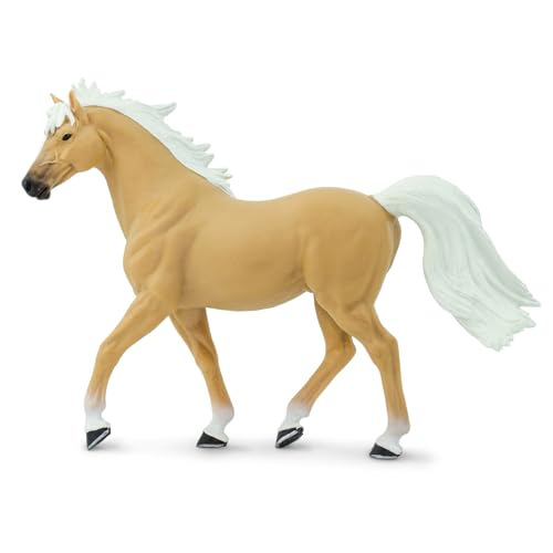 Safari Ltd. Palomino Mustang Hengst Figur – lebensechte 14,6 cm große Pferdefigur – Lernspielzeug für Jungen, Mädchen und Kinder ab 3 Jahren von Safari Ltd.