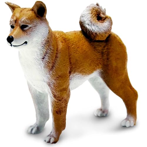 Safari Ltd. Shiba Inu Figur, handbemalt, lebensechte 7,6 cm Modellfigur, lustiges Lernspielzeug für Jungen, Mädchen und Kinder ab 3 Jahren von Safari Ltd.