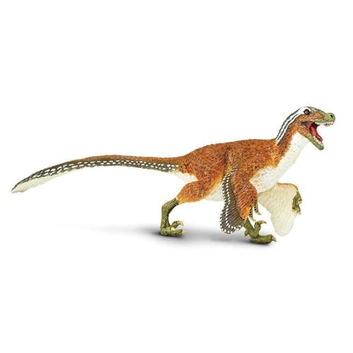 Safari Ltd. Velociraptor mit Federn 20,3 cm | Dinosaurierfigur | Ungiftig und BPA-frei | Für Kinder ab 3 Jahren geeignet von Safari Ltd.