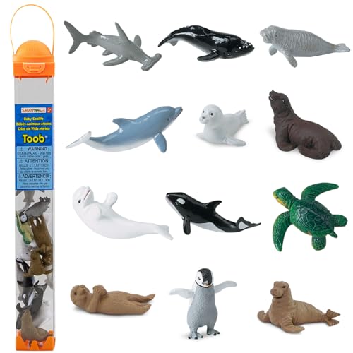 Toob S680704 Baby Sea Life Tiere Spielfiguren, Mehrfarbig/Meereswellen (Ocean Tides) von Safari Ltd.