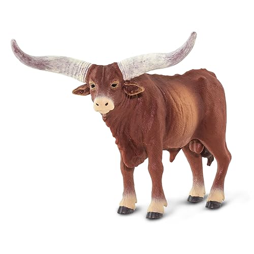 Safari Ltd. Watusi-Bulle 15,2 cm | Nutztiere | Ungiftig und BPA-frei | Ungiftig und BPA-frei | Für Kinder ab 3 Jahren geeignet von Safari Ltd.