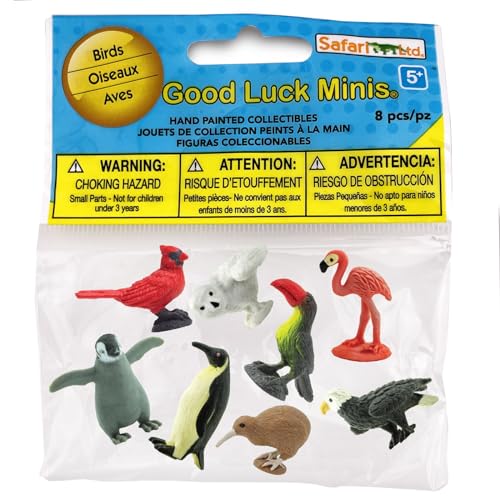 Safari Good Luck Minis Birds Fun Pack | 8 Mini-Vogelfiguren | Spielzeug für Kinder | Ungiftig und frei von BPA | Geeignet für Kinder ab 5 Jahren Ltd von Safari Ltd.