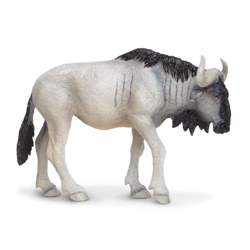 Safari 222829 Wildebeest Toy Tiere WS Wildlife Wilderbeest Figur, Blau, Grau von Safari Ltd.