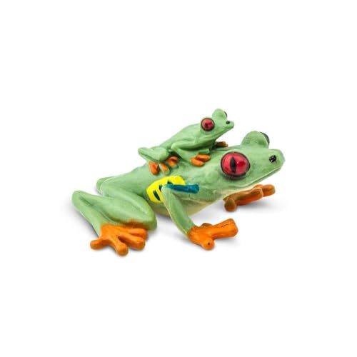 Safari Rotäugiger Laubfrosch mit Baby | 2,75“ Realistische Figur | Ungiftig & BPA-frei | Geeignet für Kinder ab 3 Monaten Ltd von Safari