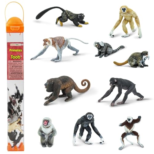 Safari 10 Miniatur-Primatenfiguren Creature Figures | Ungiftig & BPA-frei | Für Kinder ab 3 Jahren geeignet Ltd von Safari