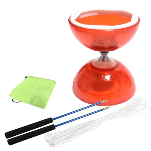 SagaSave Dreifachlager-Yoyo Diabolo Spielzeug mit professioneller Stange, langlebige transparente Becher von SagaSave