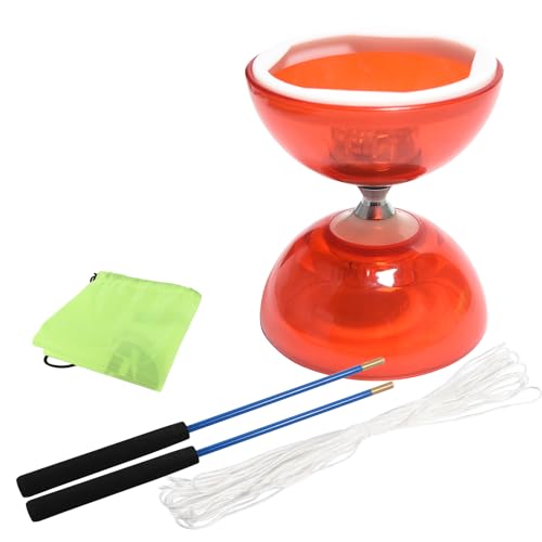 SagaSave Dreifachlager-Yoyo Diabolo Spielzeug mit professioneller Stange, langlebige transparente Becher SagaSave Dreifachlager-Yoyo Diabolo Spielzeug mit professioneller Stange, langlebige transparente Becher von SagaSave