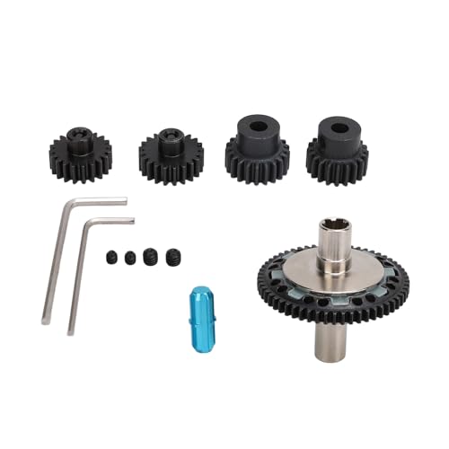 57T 0,8mod Slipper Gear Set Gehärteter Stahl 20T 21T RC Motor Gear mit Abtriebswelle für ARRMA 1/10 1/8 4S RC Cars (Hellblau) von Sahgsa