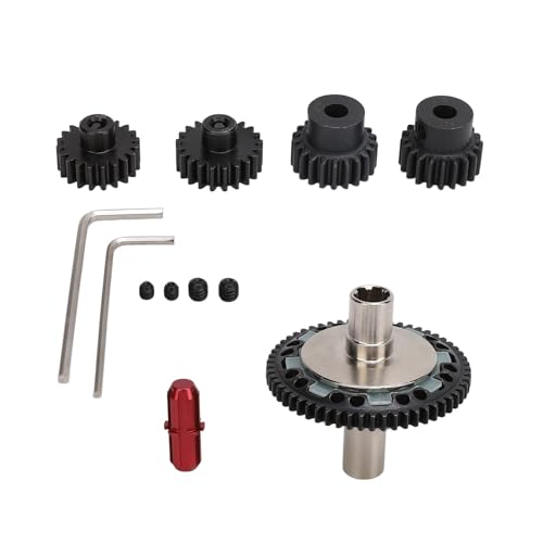 57T 0,8mod Slipper Gear Set Gehärteter Stahl 20T 21T RC Motor Gear mit Abtriebswelle für ARRMA 1/10 1/8 4S RC Cars (Rot) von Sahgsa